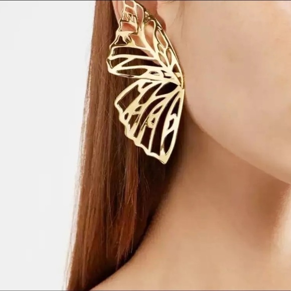 New Butterfly Statement Earrings - Picture 1 of 8